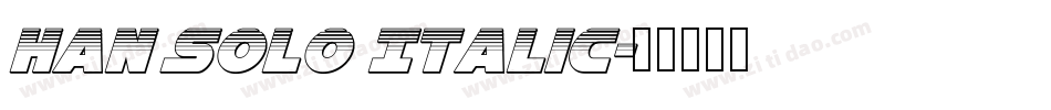 Han Solo Italic字体转换